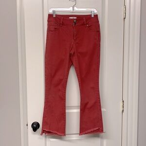 Cabi Washed red (Nantucket Red) hi low crop size 4 style #5692
